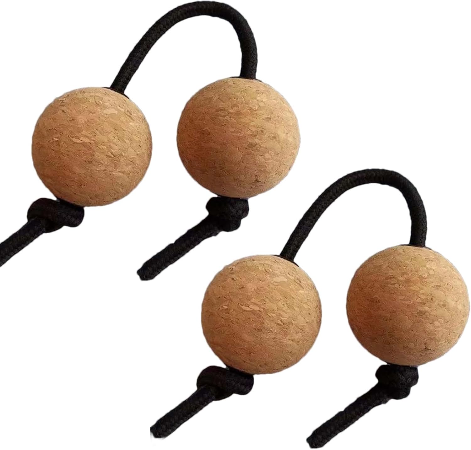 [2 Pairs] Kashaka Aslatua Shaker, Aslatuas Rhythmic Ball For Kids Adults, Kashaka Bananula Musical Instrument, African Traditional Musical Instruments, Shaker Instrument In Cork