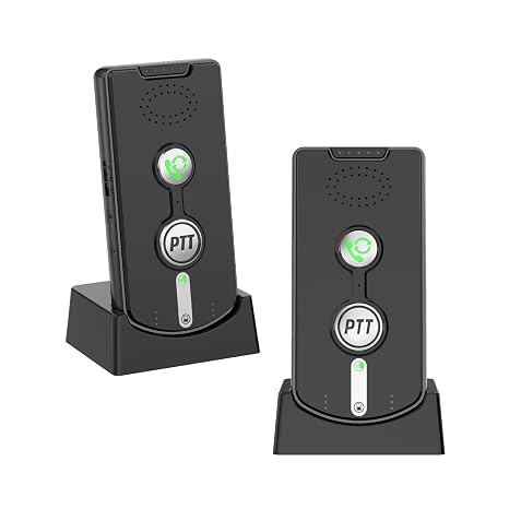 Intercoms Wireless for Home, Room to Room Intercom System with Charging Base, Push to Talk, Long Range, Clear Loud Sound, Two Way Intercom for Home Office