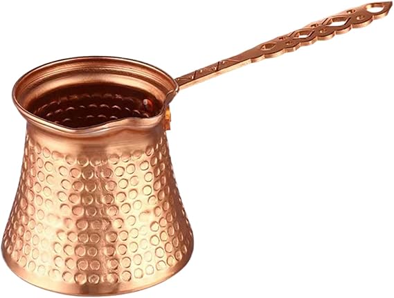 Turkish Coffee Pot - Turkish Coffee Maker with Wide Mouth | Long Handle Metal Arabic Pot | Wide Mouth Maker | Vintage | Classic for, Arabic