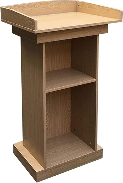 Podiums Wood Podium Stand Church Lecture Podiums with Storage Shelf School Teacher/Wedding Presidency/Concert Speaking Podium Lecture Halls
