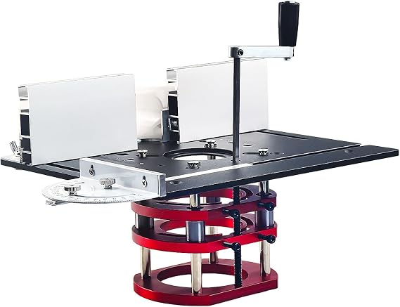 Flylin Router Lift 9.4x7.9in, Aluminum Table Insert Kit
