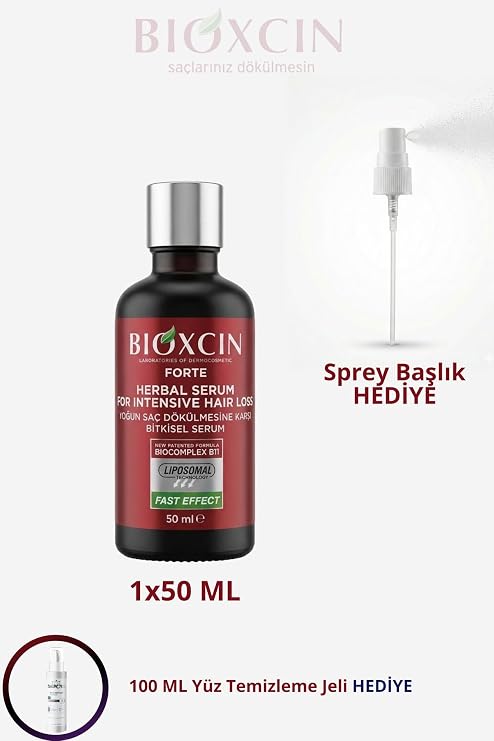 Bioxcin Forte Serum Yoğun Saç Dökülmelerine Karşı 50 ml Sprey Başlık ve Jel Hediye