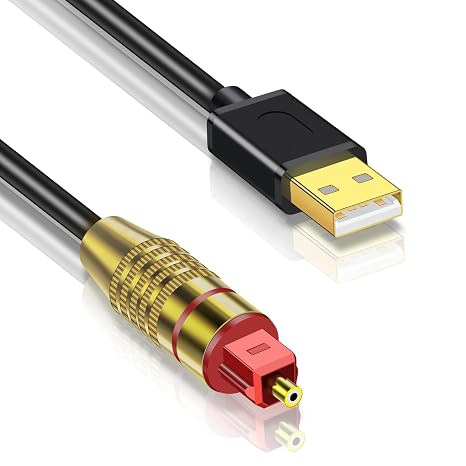 USB A to TOSLINK Optical Audio Adapter,Unidirectional USB Type A to SPDIF Digital Converter Compatible with Windows/Laptop PC ONLY,(NOT for TV Or Other Devices)