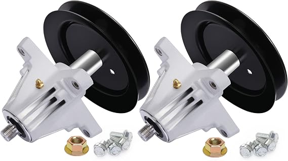 918-04822A 918-04822B 618-04822 918-04889 Spindle Assembly - Replace for MTD, Troy-Bilt, Craftsman, Cub Cadet 30in Mini Riders and 42 inch Zero-Turn Mowers Deck - with Blade Nut, 2 Pack