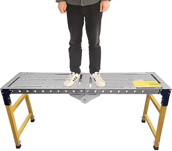 Construction Metal Scaffolds for Home, Hedge Cutting Scaffold Equipment for General Maintenance Work, Jobsite Series Telescoping Platform Tools(90x30cm(35 3/8" x11 3/4"))