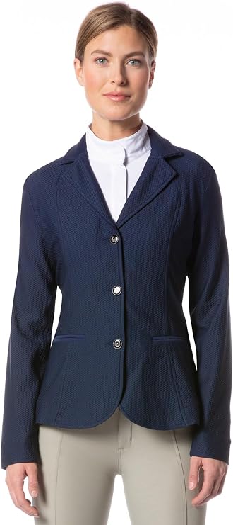 Kerrits Women's Petite Affinity Aero Mesh Show Coat Breathable Equestrian Competition Jacket for Summer Horse Shows