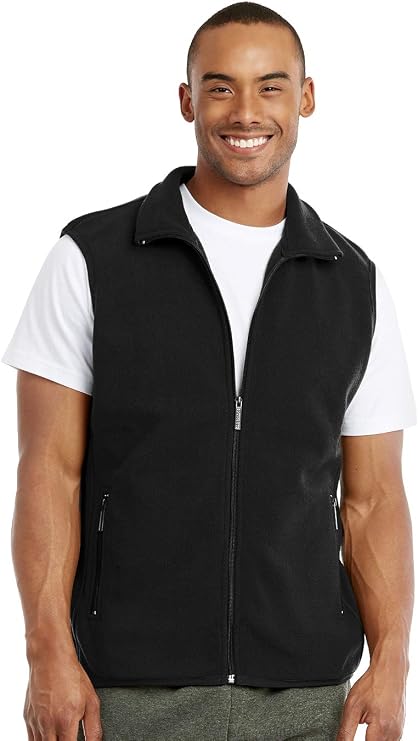 Men's Polar Fleece Zip Up Vest