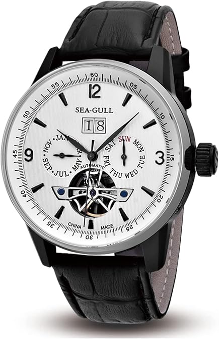 SEA-GULL Seagull Automatic Watch Skeleton Watches with Monthly Weekly Calendar Flywheel Watch for Men 219.328