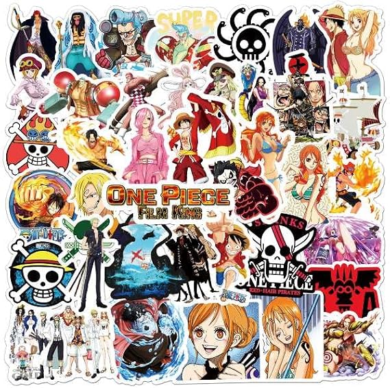For Stickers Set of 50, Cute Anime for Stickers, Waterproof Decal, Cute, Stylish, Cartoon DIY Stickers, Diary, Suitcase, Snowboard, Suitcase, Guitar, Car, Water Bottle, Bicycle, Skateboard, Motorcycle, Helmet, Laptop, Mobile Phone, Materials, Tape, Students, Anniversary, Gift, Birthday Present, Notebook Stationery Set