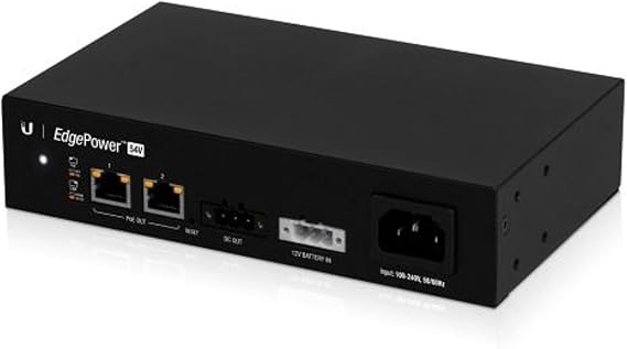 Ubiquiti EdgePower Redundant Power Supply - Rack-mountable, Cabinet Mount - 120 V AC, 230 V AC Input - 72 W / 54 V DC