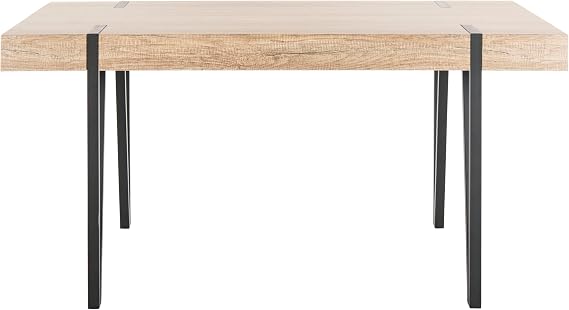 SAFAVIEH Alyssa Wood Dining Table, 59.1" Modern Multi/Brown DTB7000A