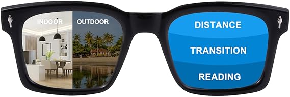 Photochromic Progressive Multifocal Reading Glasses for Men Women Transition Multifocus Readers