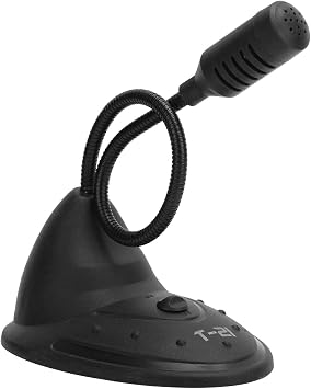 EBTOOLS Desktop Computer Microphone, 360 Adjustable Goose Neck Capacitive Microphone, 3.5MM Round Interface, Suitable for Notebook/Desktop Computers