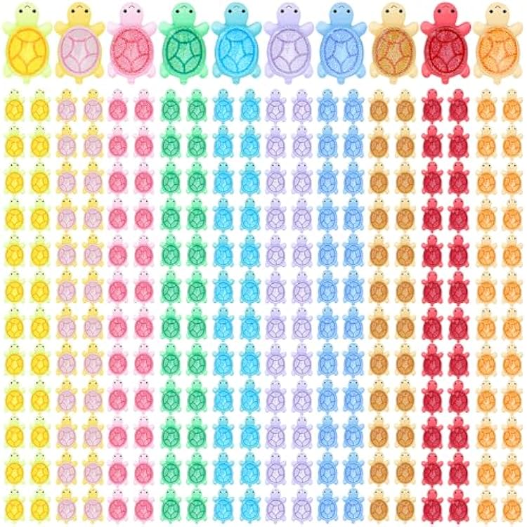 ONEST 250 Pieces Mini Luminous Turtle Miniatures Glow in The Dark Tiny Resin Animals Suitable for DIY Cake Ornaments Crafts Moss Landscape Decoration