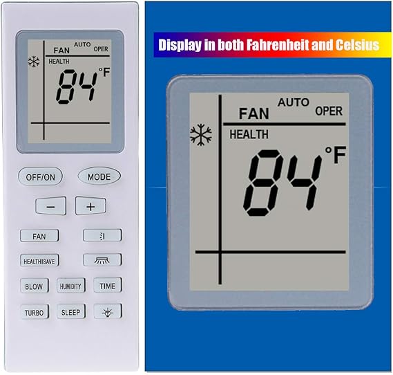Replacement GREE Air Conditioner Remote Control Model Number (Part Number) YB1F2 YB1F2F YB1FA YB1FAF