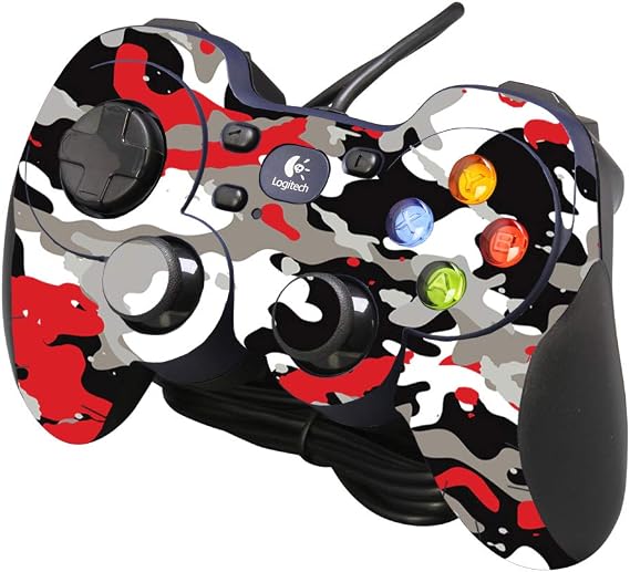 MightySkins Skin Compatible with Logitech Gamepad F310 - Red Camo | Protective, Durable, and Unique Vinyl Decal wrap Cover | Easy to Apply, Remove, and Change Styles | Made in The USA