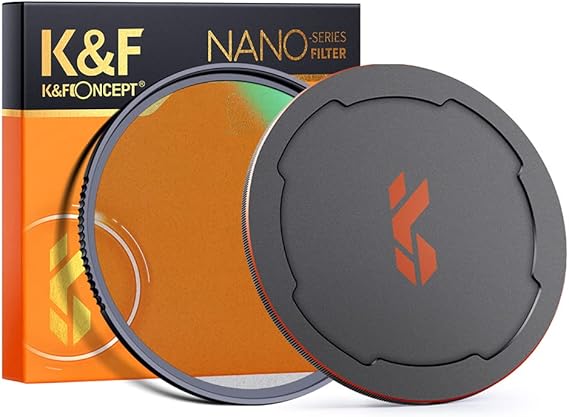 K&F CONCEPT 58mm Black Diffusion Mist 1/8 Filter Kit (Black Diffusion 1/8 Filter + Lens Cap) Cinematic Effect Filter for Video, Vlog, Portrait Photography Camera Lens Filter