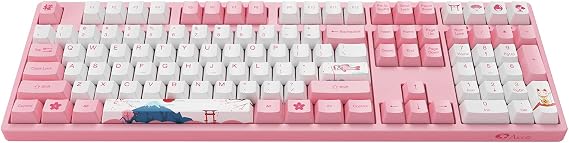 Akko World Tour Tokyo 108-Key R1 Wired Gaming Mechanical Keyboard Programmable with OEM Profiled PBT Dye-Sub Keycaps and N-Key Rollover (Akko 2nd Gen Orange Tactile Switch)