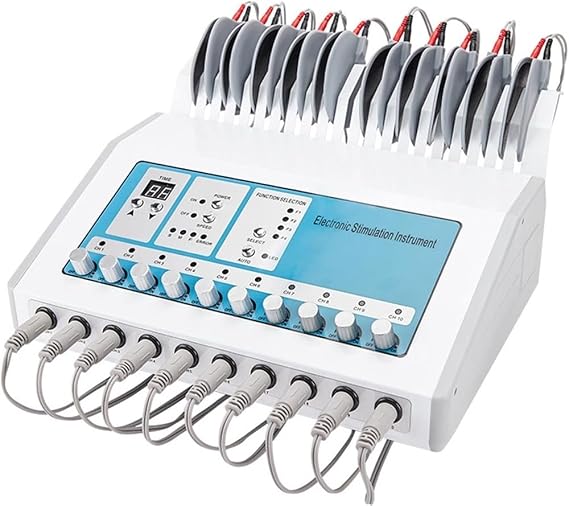 Electronic Muscle Stimulator - Multi-Functional TENS Unit with 10 Output Channels, Acupuncture Simulator & Body Massage Relaxation Kit for Electroacupuncture and Muscle Care