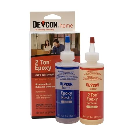 Devcon Epoxy, 2 Ton Epoxy, 4-1/2 Ounce Bottles, 2 Bottles