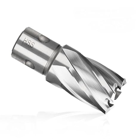 HSS Metal Core Drill Bit Annular Cutter Weldon Shank Hole Opener Hollow Drill Bit,18x55mm