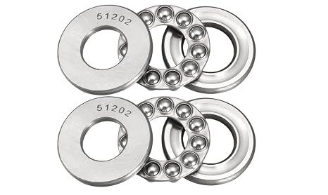 DEEG 2 PCS 51202 Thrust Ball Bearings 15mm x 32mm x 12mm, Chrome Steel Single Direction Thrust Precision Axial Ball Bearings...