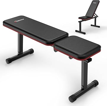 PASYOU Adjustable Weight Bench, 660LBS Foldable Workout Bench, Multi-Angle Incline Exercises Bench Compact Bench Press Full Body Strength Training Bench for Home Gym, Free-Assembly
