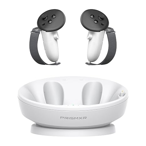 PRISMXR Charging Dock and Controller Grips Compatible with Meta Quest 3S