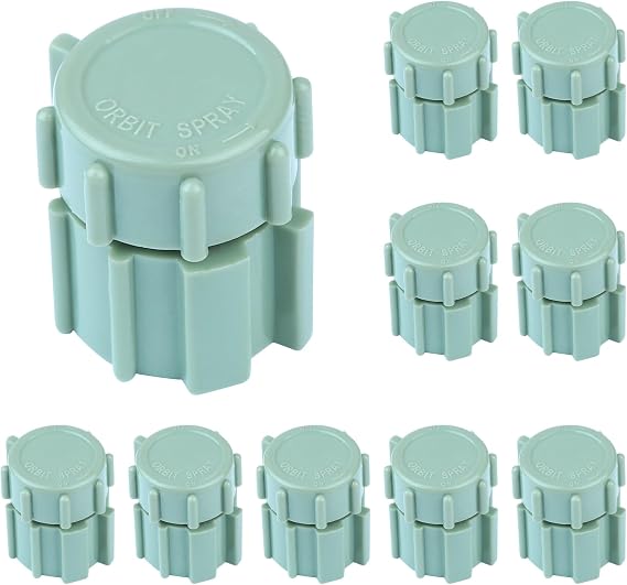 10 Pack Sprinkler Bubbler Heads Adjustable Water Flow Mushroom 360 Drip Irrigation Emitters for Garden, Lawn, Flower Beds, Greenhouse Fits 1/2" Tubing, Shrub Head Mushroom Bubbler