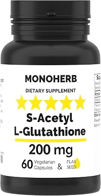 MONOHERB S-Acetyl L-glutathione 200 mg - 60 Vegetarian Capsules