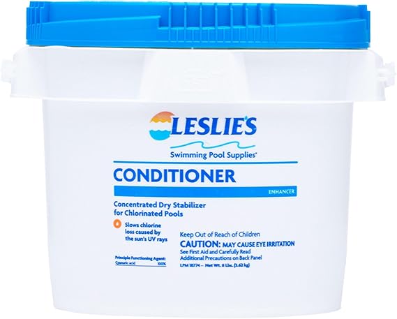 Leslie's Stabilizer and Conditioner - 100% Cyanuric Acid - 8 Pounds | Increases Chlorine Sanitizer Efficiency