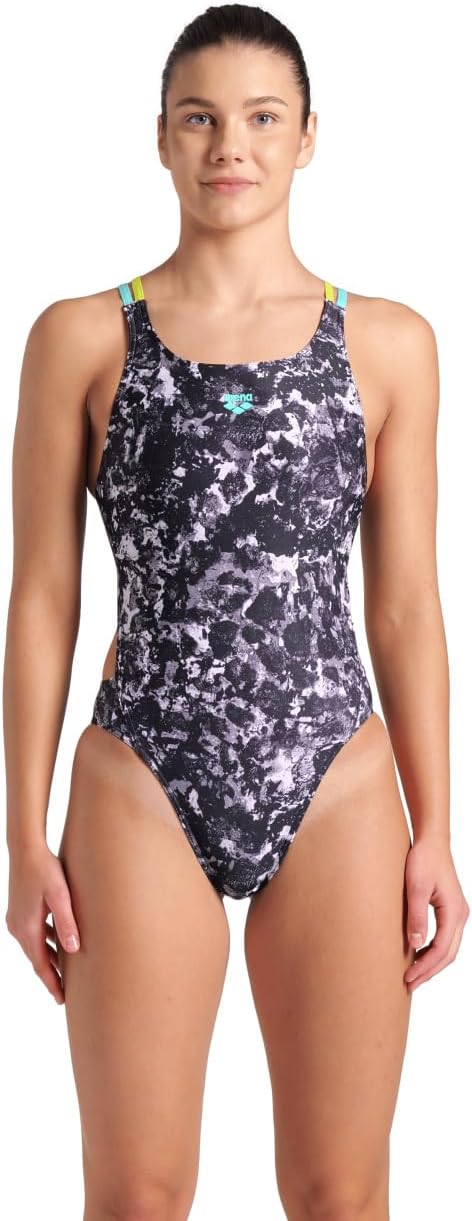 Arena Womens Arena Performance Women's Rockin Swim Tech Multi Back Training Swimsuit Ladies Bathing Suit