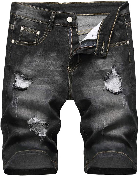 Men's Casual Denim Shorts (No Belt)