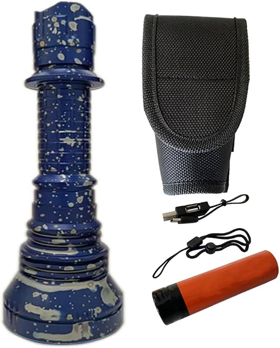 ACEBEAM L19 CAMO PM1 White LED Flashlight -1650 Lumens 1300 Meter Throw w/ 20A Battery - Blue CAMO