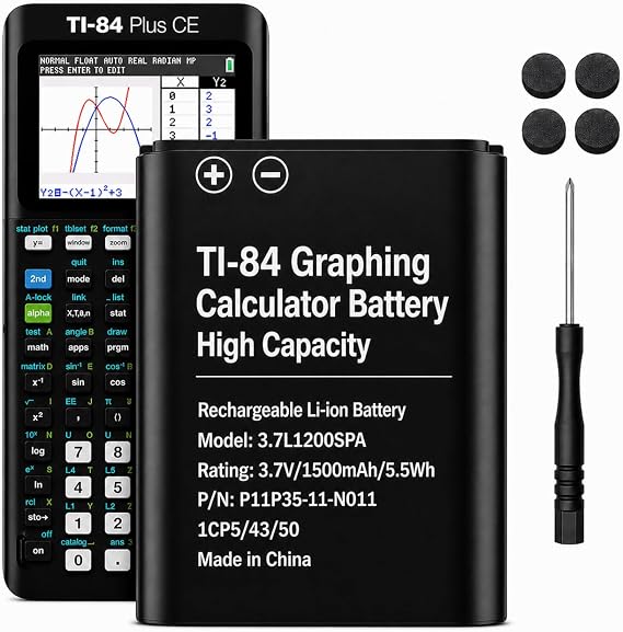 Battery for TI-84 Plus CE & TI Nspire CX Calculators