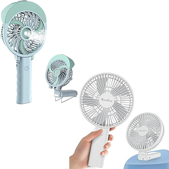 Portable Misting Fan with 55ml Tank + 6" Large 6 Speeds Strong Airflow Handheld Fan