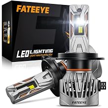 H4 LED Headlight Bulbs - 38000LM 130W H4 Headlight Bulbs with Fan,6500K White Light LED Bulb,Plug and Play,IP68 Waterproof, Pack of 2