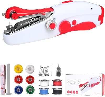 Handheld Sewing Machine, Mini Portable Electric Sewing Machine for Beginners Adult, Easy to Use and Fast Stitch Suitable for Clothes,Fabrics, Cutains,DIY Home Travel