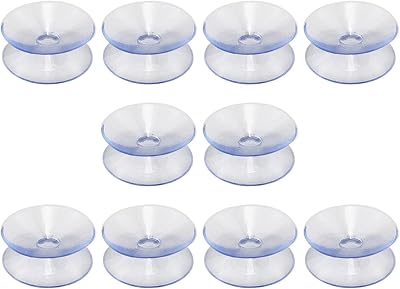 10Pcs Double Sided Suction Cups,Non-Slip Silicone Suction Cups for Glass Table Top,Clear Glass Table Suction Pads for Tabletop,Windshield,Mirror,Window