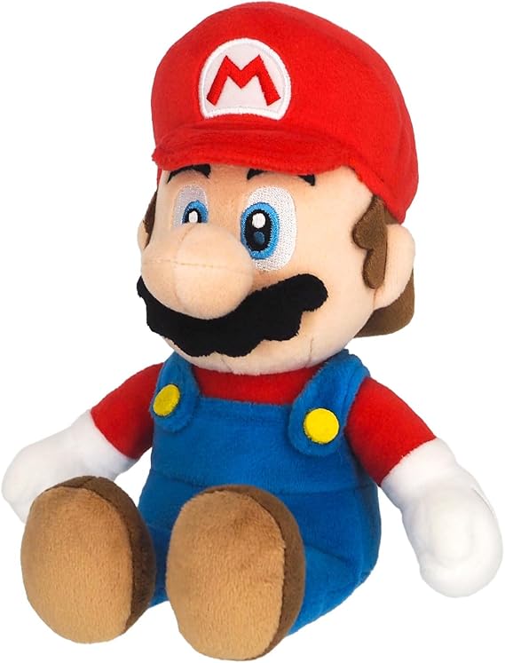 Sanei Super Mario All Star Collection 9.5" Mario Plush, Small