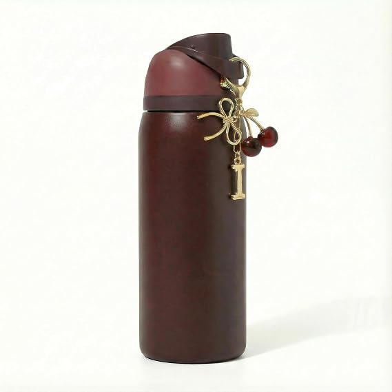 Black Cherry for Owala Water Bottle 16oz, 19oz, 24 oz, 32 oz, 47 oz, Black Red Cherry with Cute Cherries and Bow Pendant - Perfect Accessories for Owala Tumbler | for Owalas FreeSip, Decor Gift