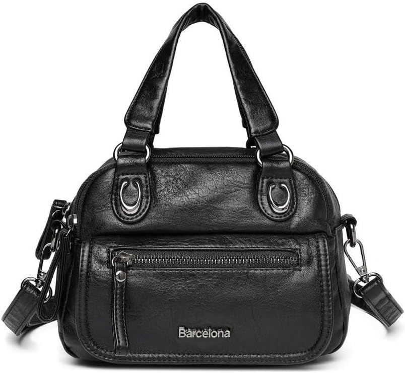 Mini Size Wash Leather Hand Held Women's Bag 21-K Barcelona 1933