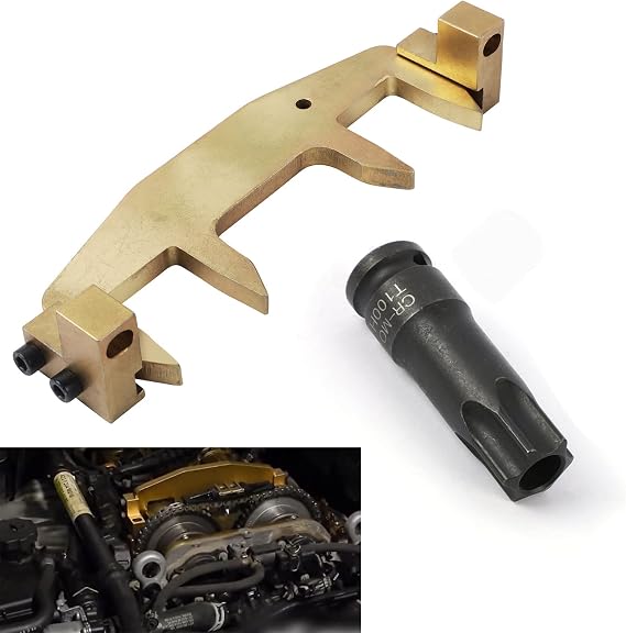 Camshaft Locking Tool Compatible with Mercedes-Benz M271 C180 C200 E260, Engine Timing Tool with T100 Socket
