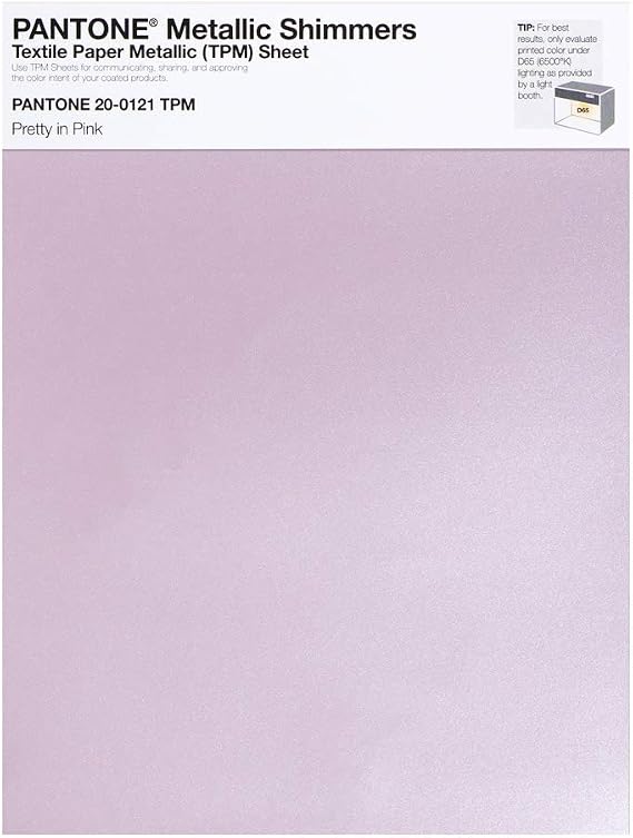 Pantone Metallic Shimmer TPM, 8.5x11 Inch Sheet, 20-0121 Pretty in Pink