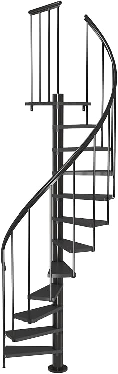 Dolle Calgary Anthracite Loft Spiral Staircase Kit 1200mm Diameter (in Stock)