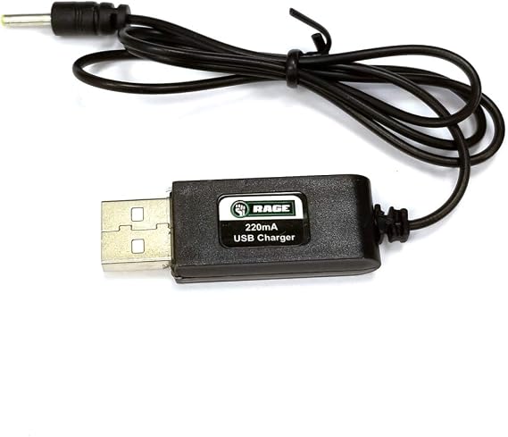 Rage RC 4135 4.2V 220mAh USB Charger; Spinner Missile