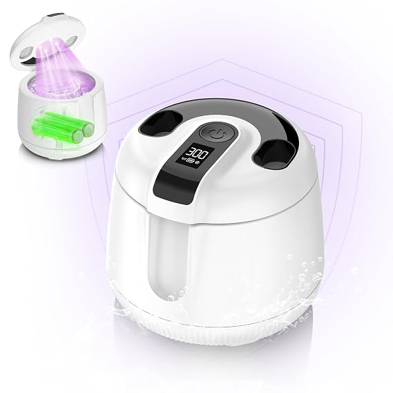 MEKO Ultrasonic Retainer Cleaner, Cordless Rechargeable Denture Cleaner