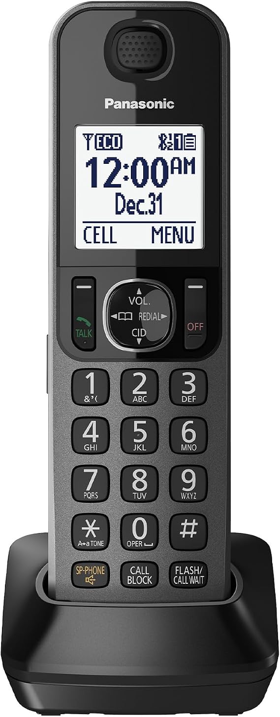 Panasonic KX-TGFA30M DECT 6.0 Additional Digital Cordless Handset for KX-TGF38 Series, Metal