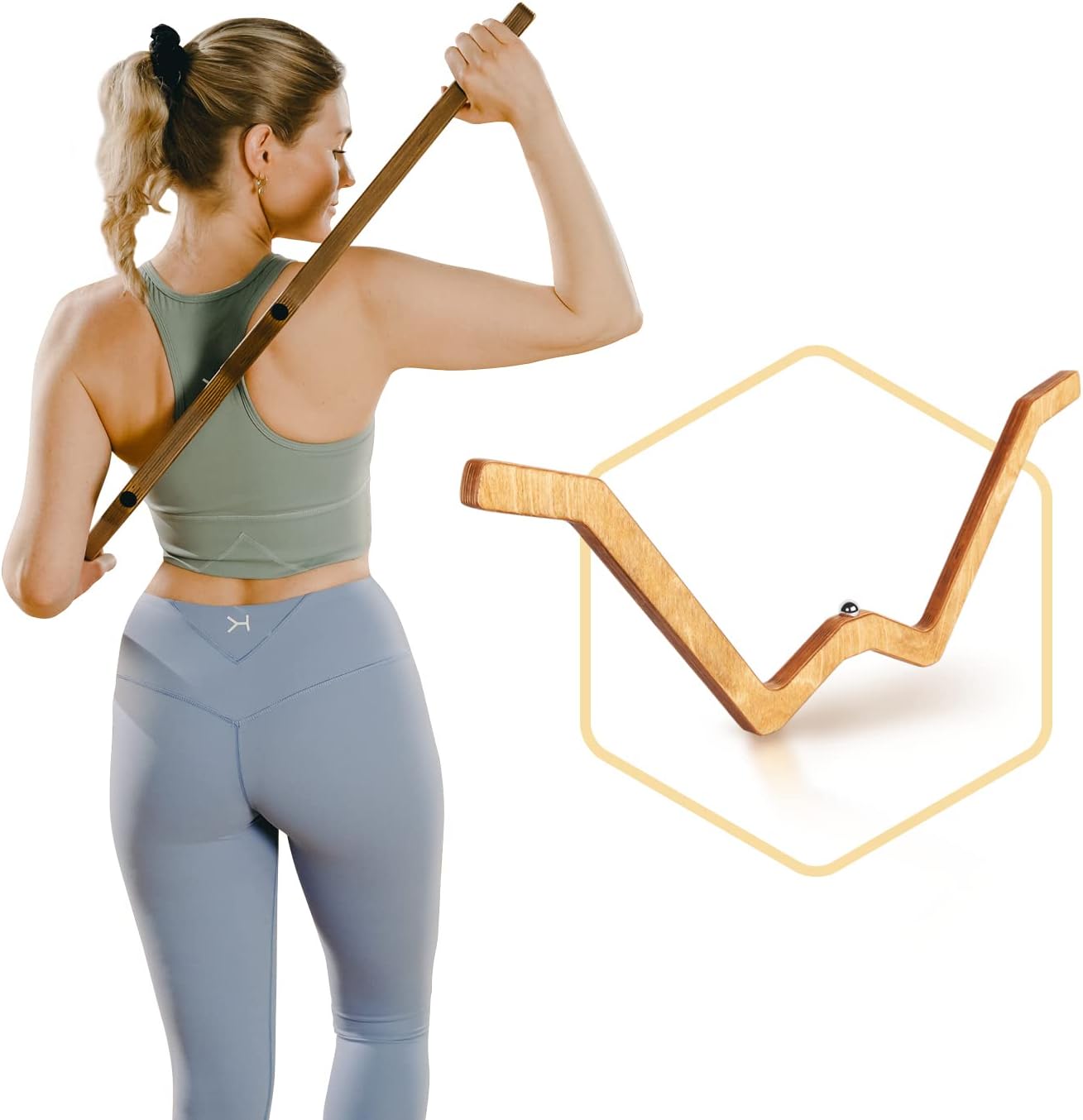 TRIGGERBOW Trigger Point massage for Neck Shoulder Back made of Wood