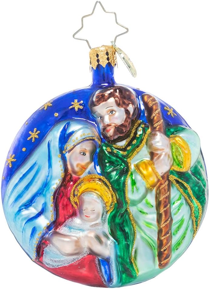 Christopher Radko Hand-Crafted European Glass Christmas Decorative Ornament, A Holy Night Gem